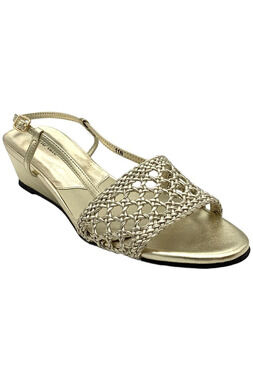 David Tate Women's Danza Wedge Sandal Gold Metallic - Narrow